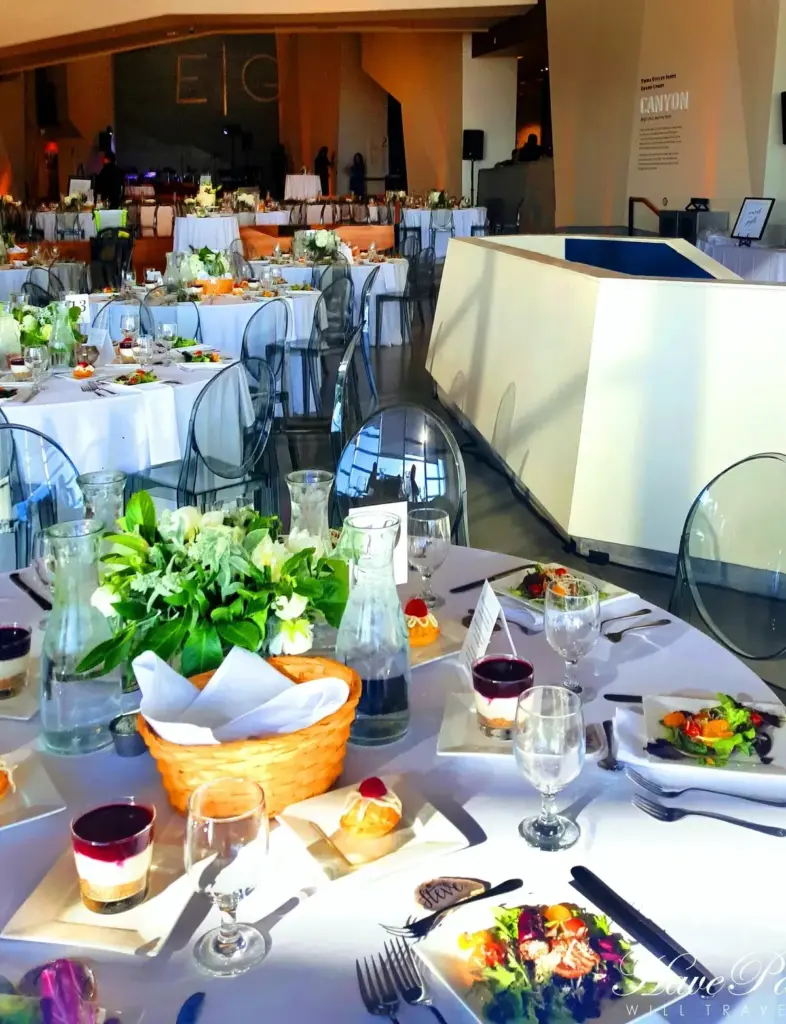 Full-service event catering and table setup