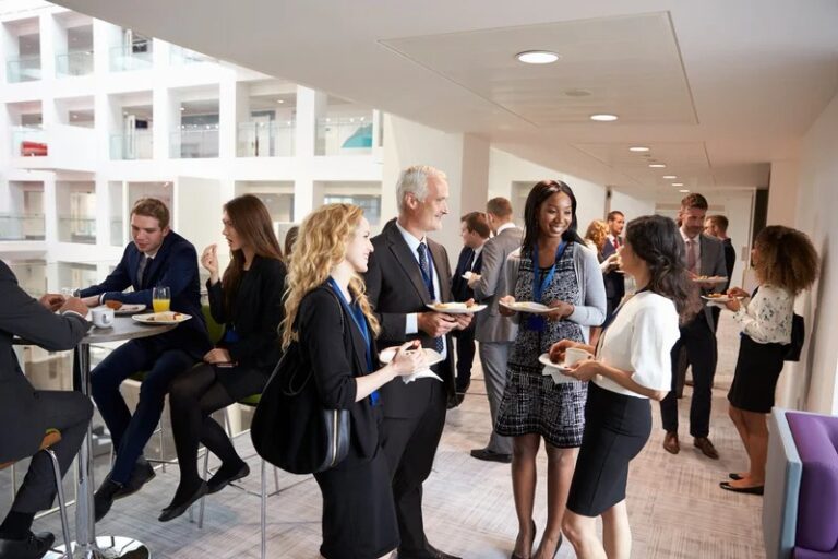 Businesspeople at a Networking Event