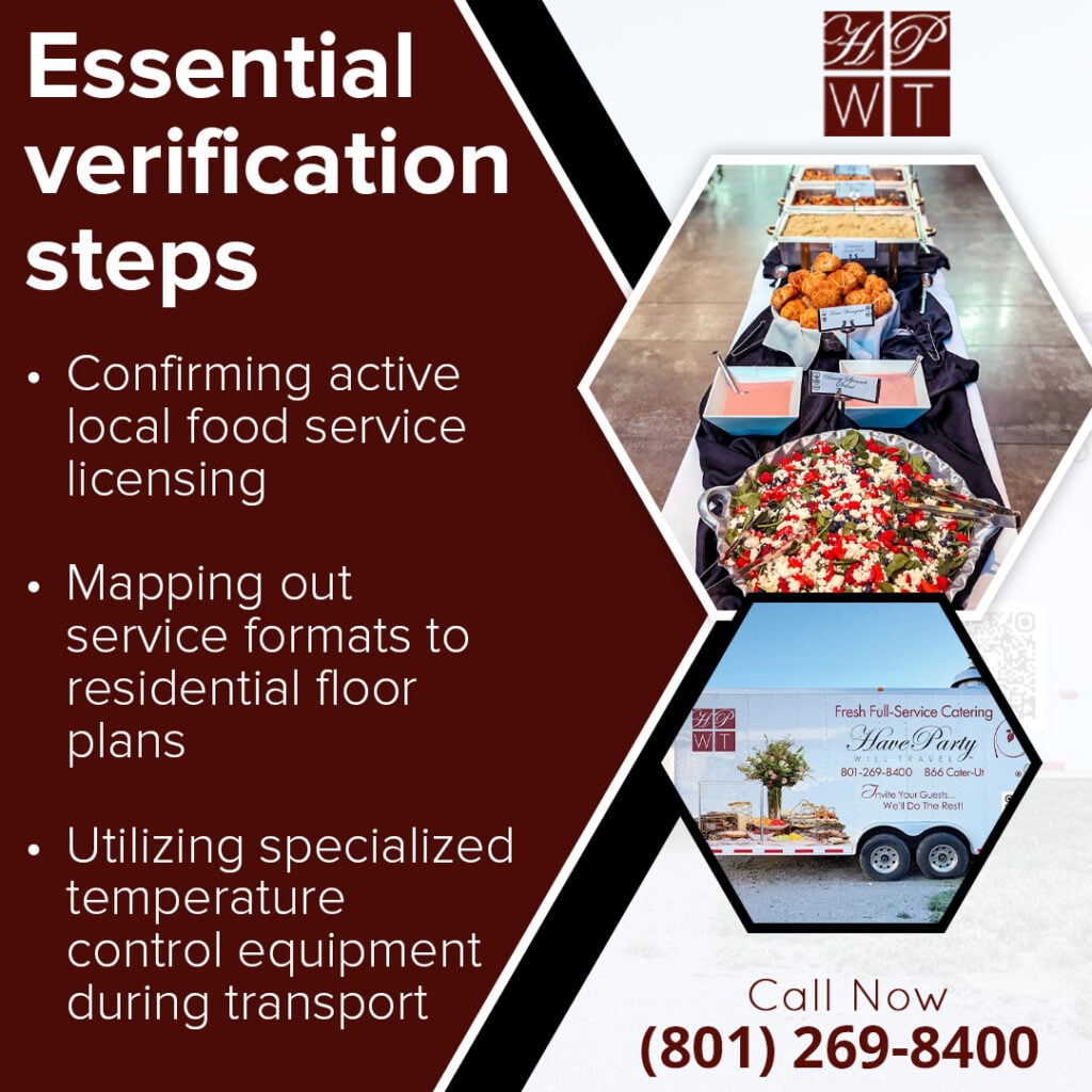 What Should I Look for in Private Event Catering for My New Home? 2 Mobile catering service with buffet food setup and catering trailer for on-site events in Utah